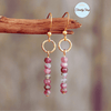 Boucles D'Oreilles Tourmaline Rose 