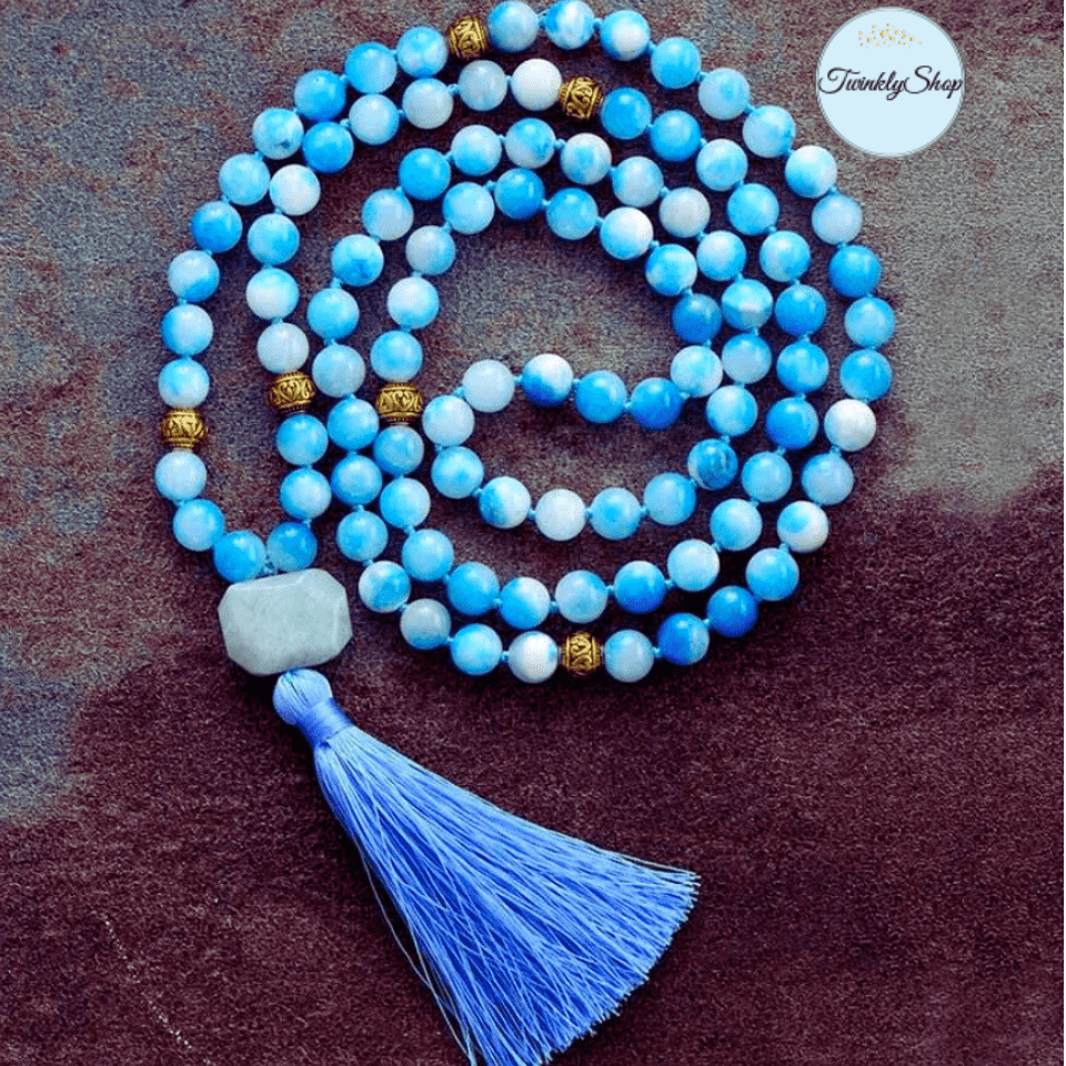 Mala Collier Jade Bleu