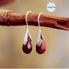 Boucles D'Oreilles Jaspe Rouge