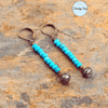 Boucles D'Oreilles Turquoise Labradorite