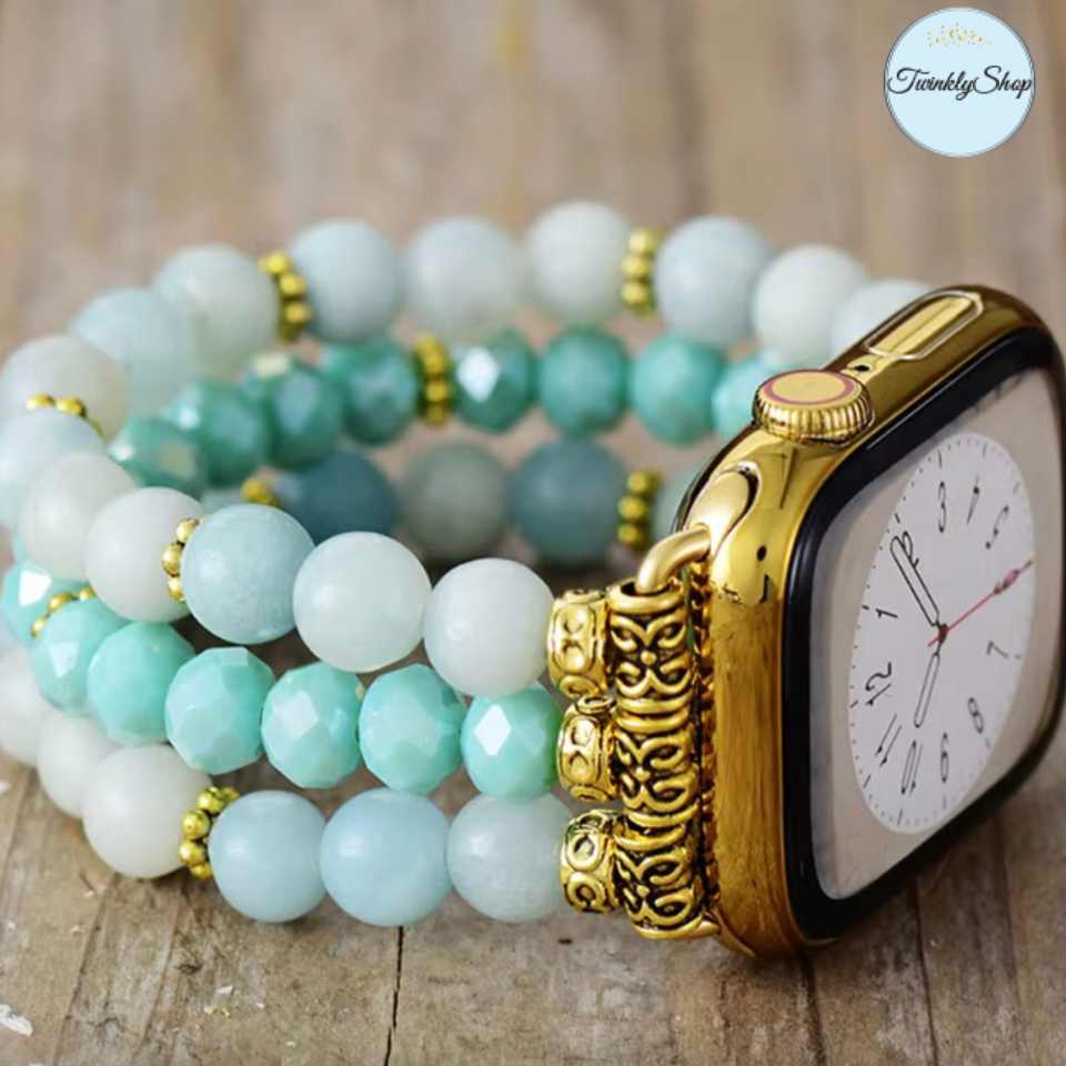 Bracelet Apple Watch Unisexe Agate  ou Amazonite