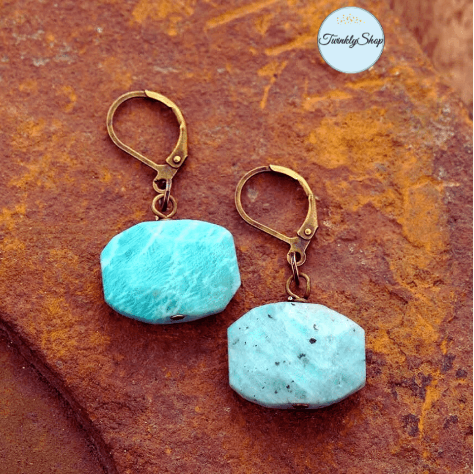 Boucles D'Oreilles Amazonite