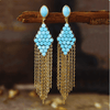 Boucles D'Oreilles Plaquées Or Amazonite, Améthyste ou Perles D'eau douce