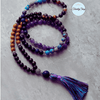 Collier Mala Jaspe, améthyste & Agate