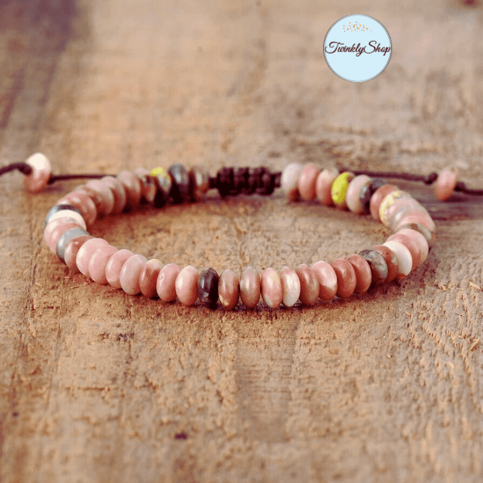 Bracelets d'Amitié Femme Jaspe Rose