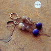 Boucles D'Oreilles Labradorite & Lapis Lazuli