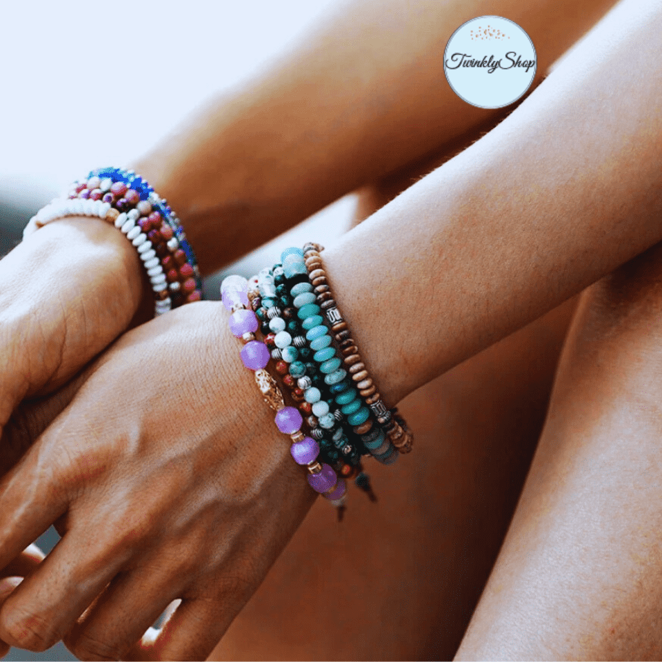 Bracelet d'Amitié Femme Jaspe Rose Cordon Vegan