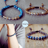  3 Bracelets d'Amitié Unisexes Apatite, Labradorite, ou Lapis Lazuli